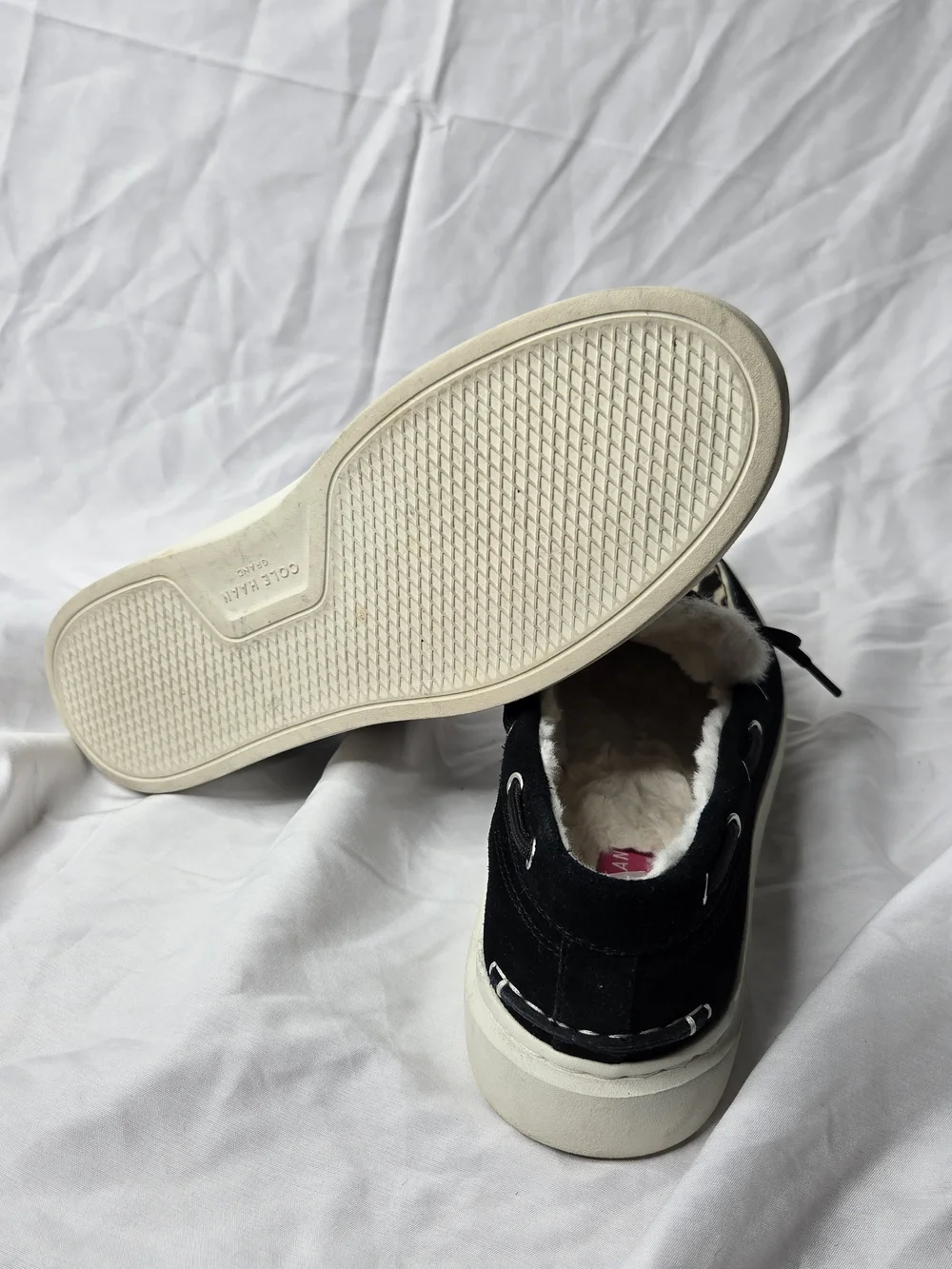 Cole Haan GrandSeries Women's Zebra Fur Lined Boat Shoes 8.5B